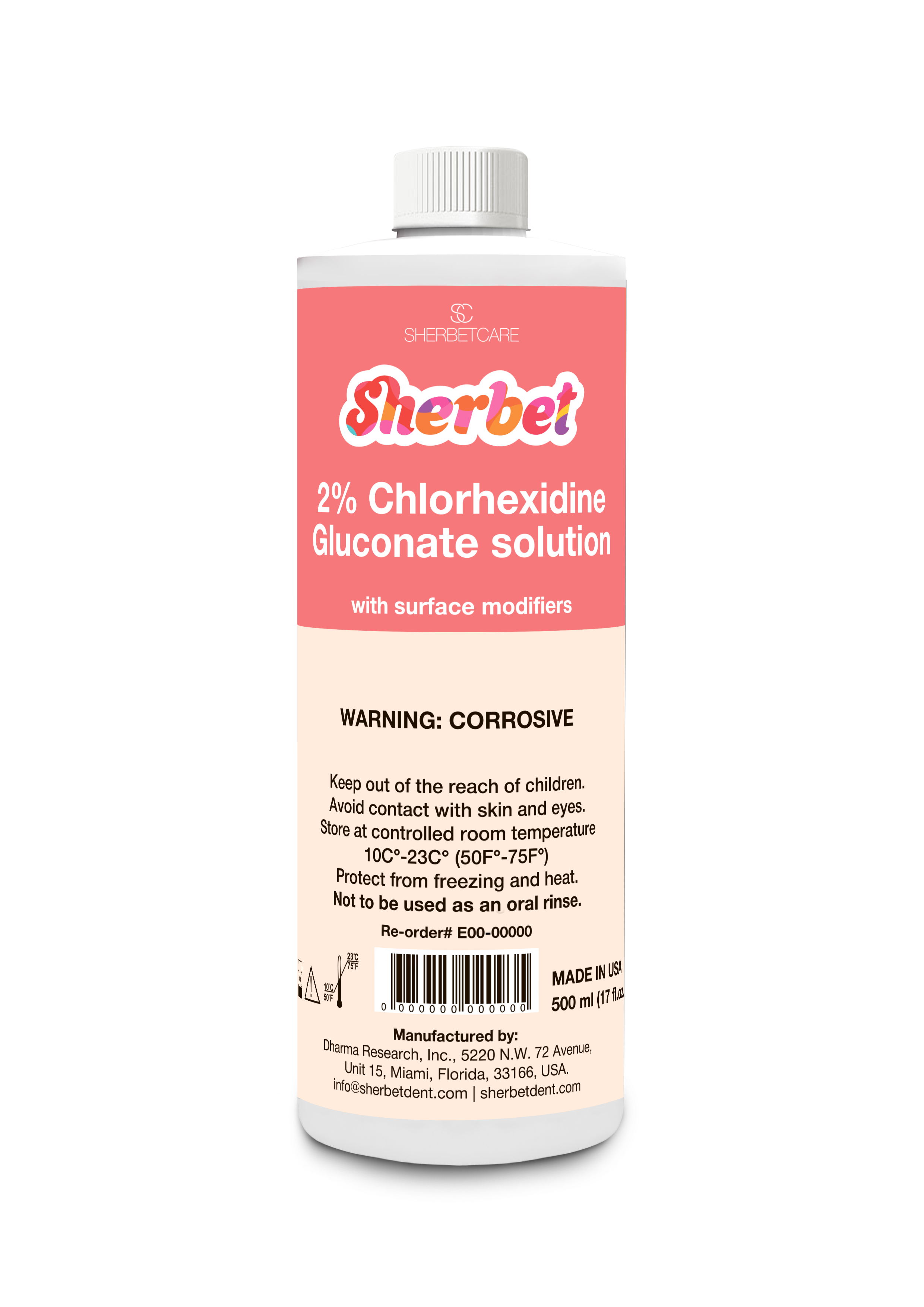 картинка Sherbet 2% Chlorhexidine Gluconate Solutions 500 ml