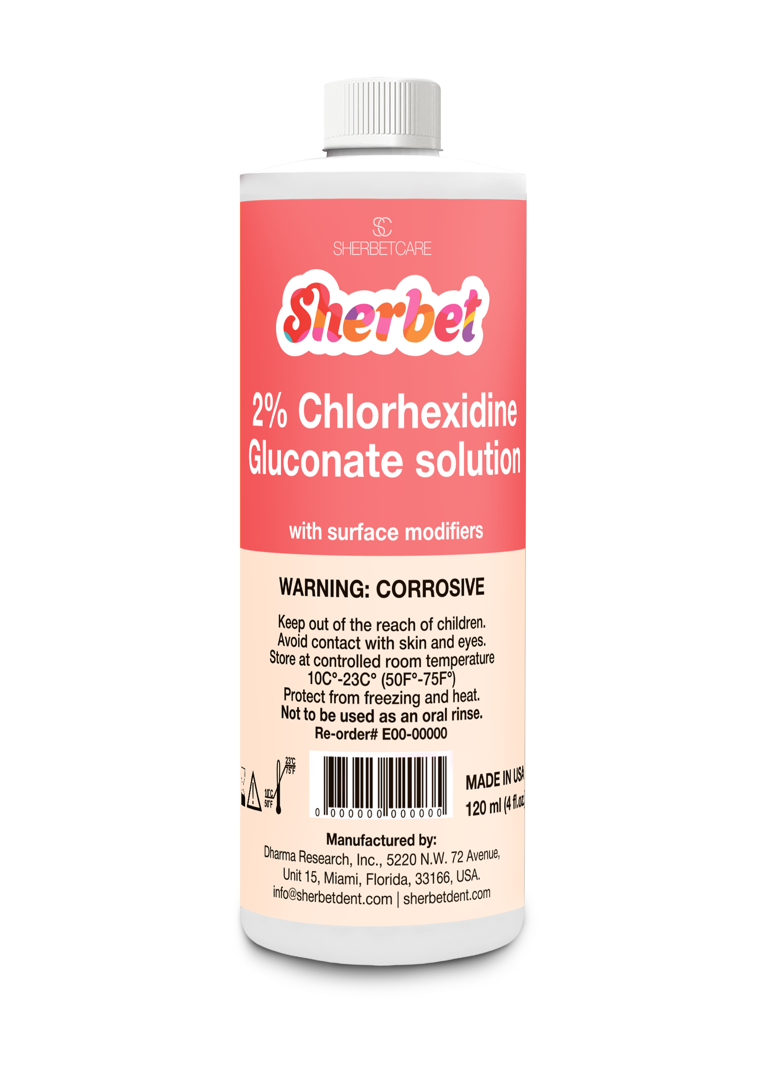 картинка Sherbet 2% Chlorhexidine Gluconate Solutions 120 ml