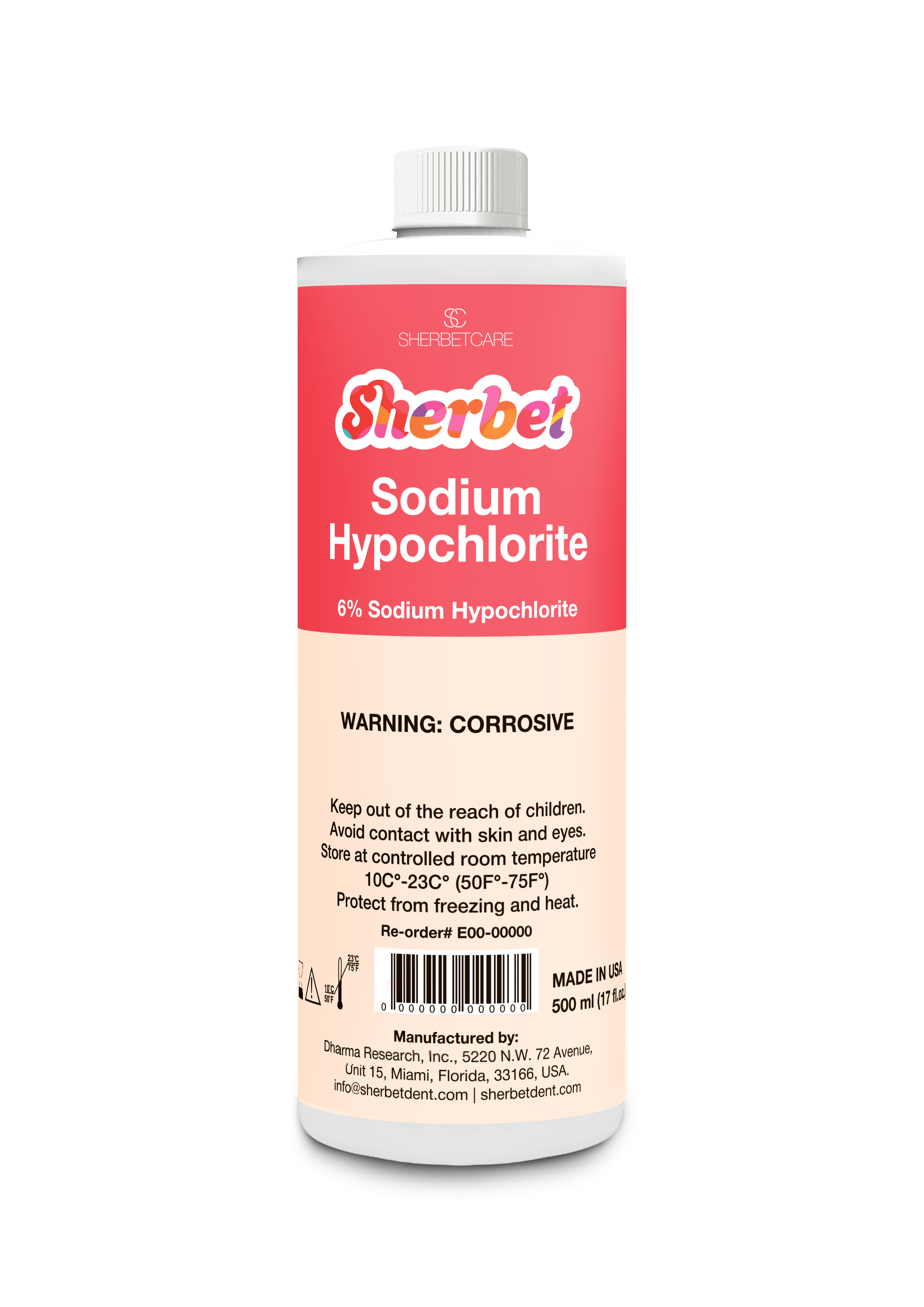 картинка Sherbet Sodium Hypochlorite 6% Solution 500 ml