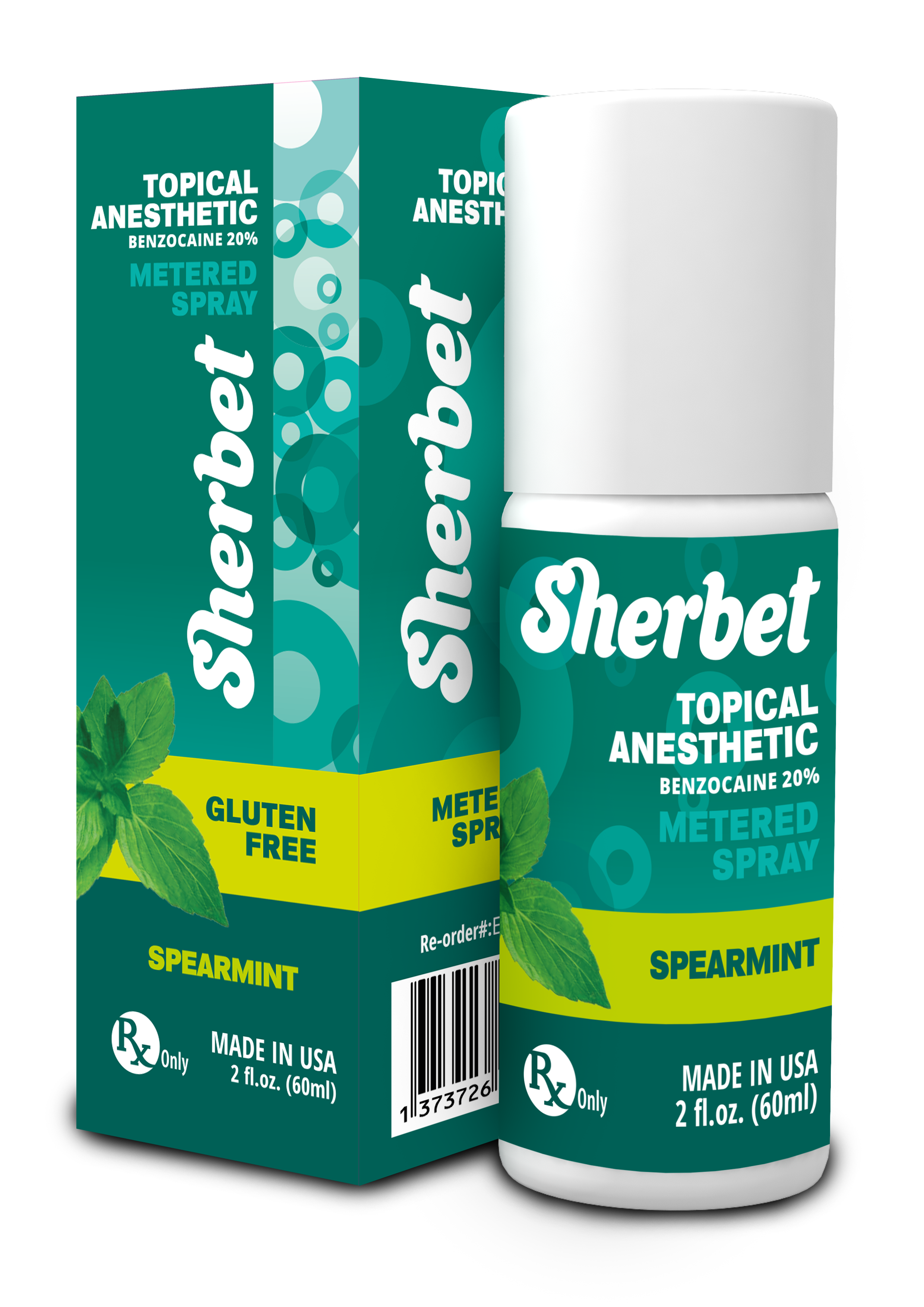 картинка Sherbet Spray based on benzocaine 20% Spearmint