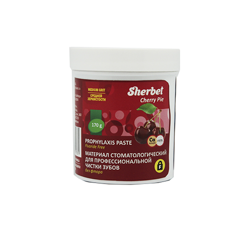 картинка Sherbet Prophylaxis Paste Fluoride Free and Dye Free, Medium Grit, 170 gr., Jar