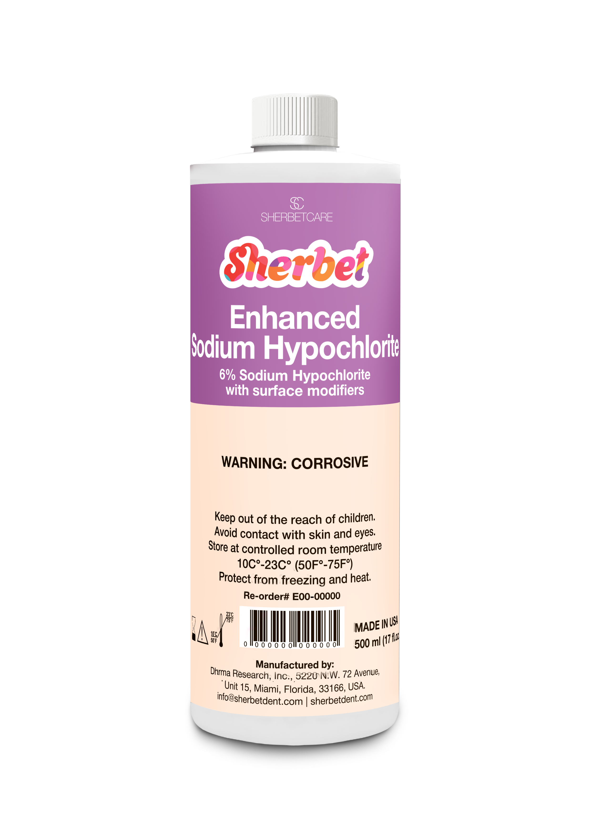 картинка Sherbet Enhanced Sodium Hypochlorite Solution 500 ml