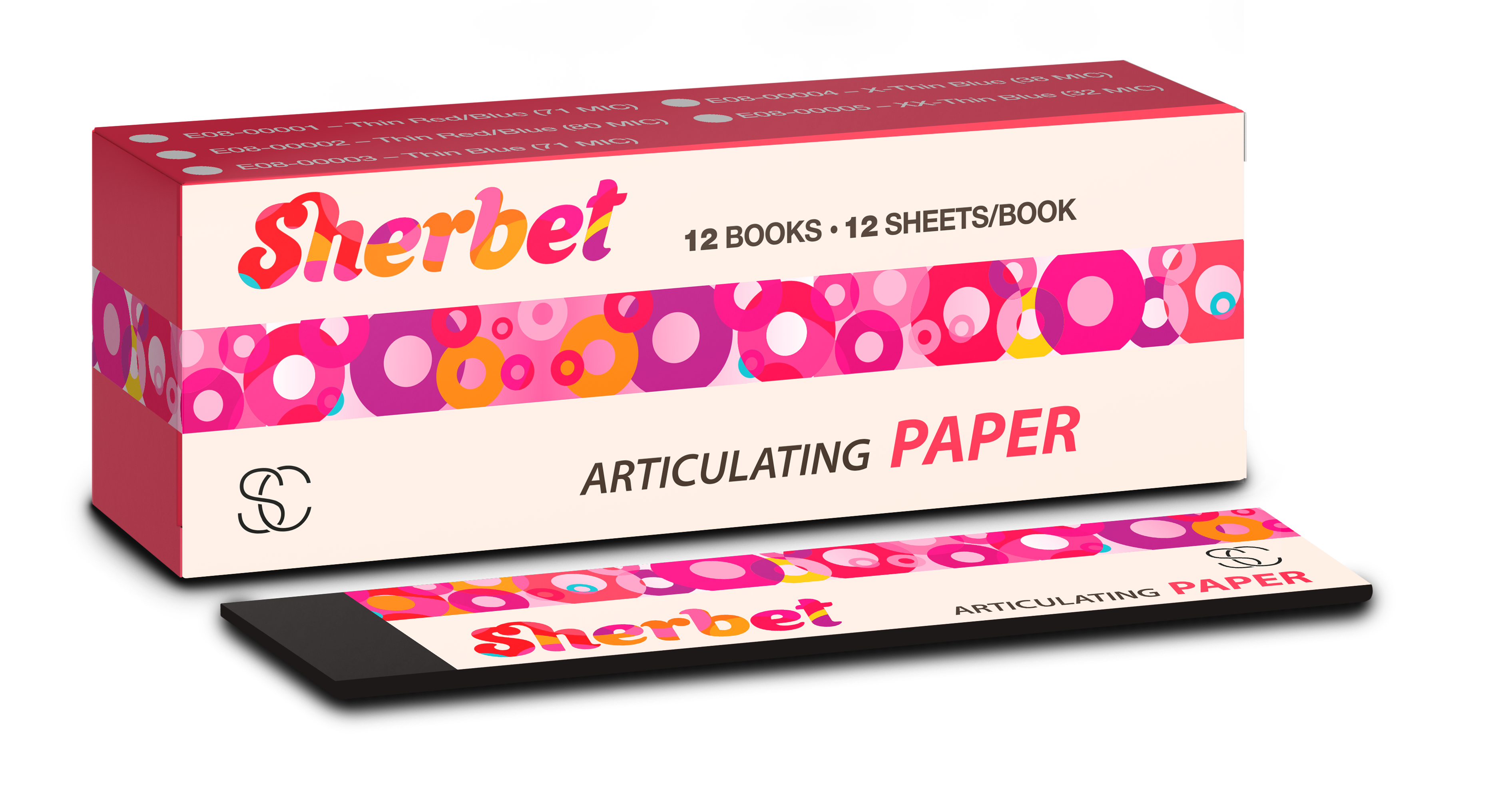 картинка Sherbet articulating papers XX-Thin Blue 32 microns